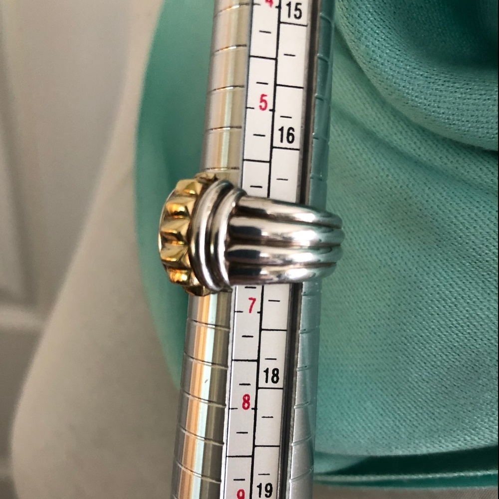 SS & Gold Chunky Ring - Picture 4 of 5